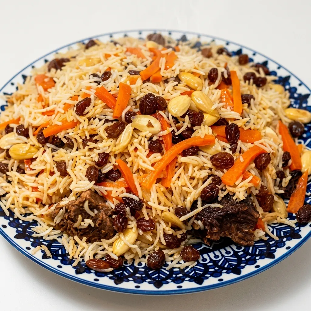 Kabuli Palao — signature Afghan rice dish at Kabul Fourteen in Winnipeg